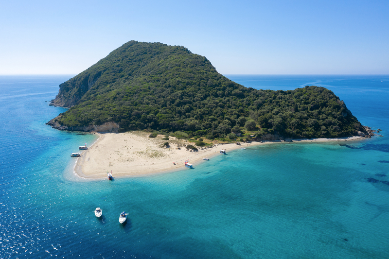 Marathonisi, located in Laganas Bay, is part of the Marine Park of Zakynthos