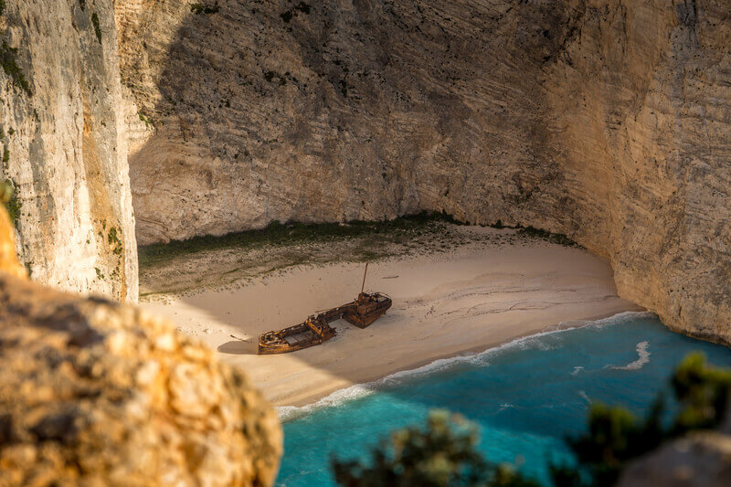 Navagio or shipwreck beach history